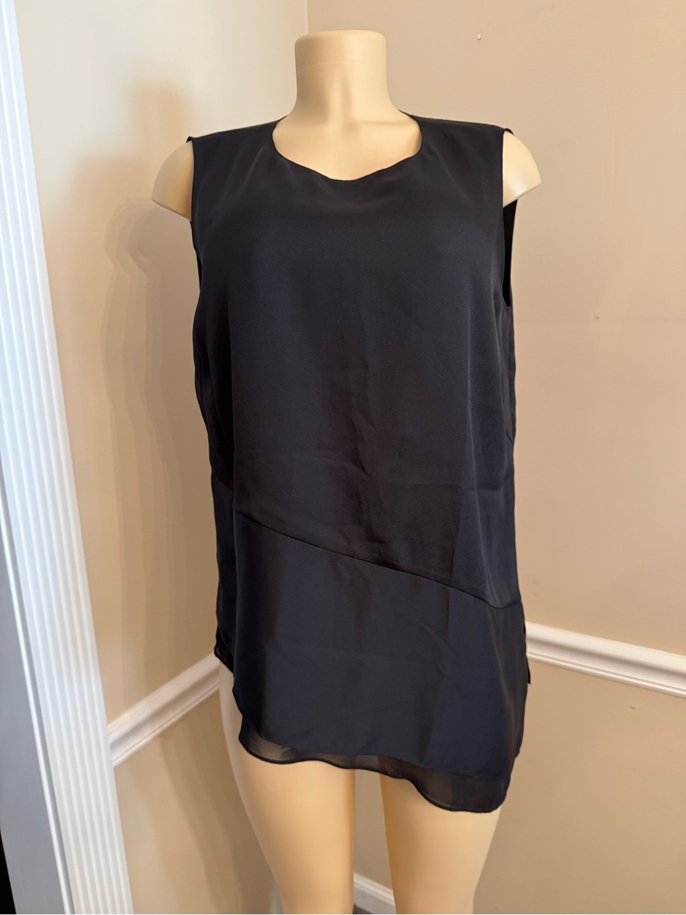 Chico's Black Label Black Sleeveless Layered Tunic